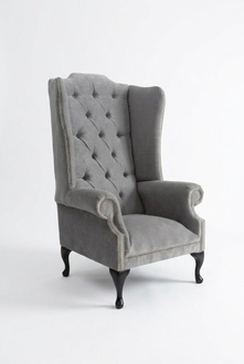 Chesterfield Sessel Fernseh Couch 1 Sitzer Sofa Textil Stoff Couchen Polster Neu