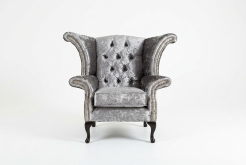 Chesterfield Sessel Fernseh Couch 1 Sitzer Sofa Textil Stoff Couchen