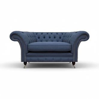 Chesterfield Sessel Neu Luxus Möbel Wohnzimmer Textil Stoff Design Einrichtung