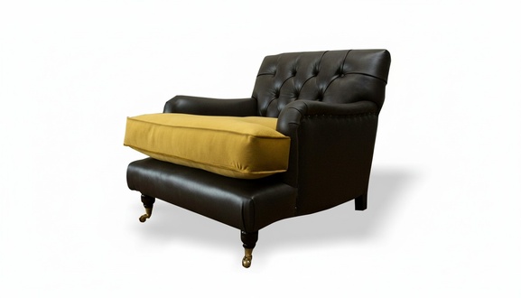 Chesterfield Sessel Textil Sofa Stoff Couch Sofas Club Lounge Schwarz