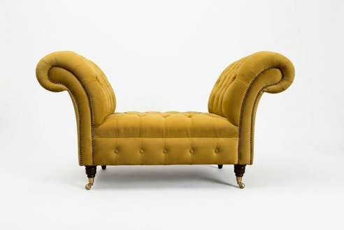 Chesterfield Sofa 1,5 SITZER Polster Designer Couchen Sofas Garnitur Bank