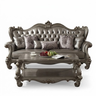 Chesterfield Sofa 3 Sitzer Couch Polster Leder Sofas Wohnzimmer Dreisitzer
