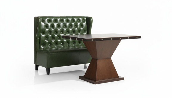 Chesterfield Sofa Bank Couch Sitzbank Grün Wartezimmer Wohnzimmer