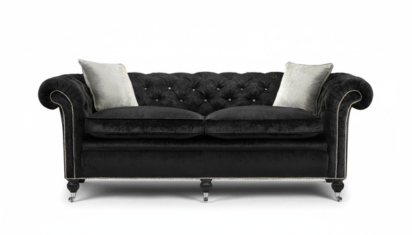 Chesterfield Sofa Couch Polster Sofas Klassischer 2 Sitzer Leder Napoli Spezial