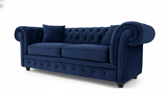 Chesterfield Sofa Couch Polster Sofas Klassischer 3Sitzer Leder Napoli Textil U5