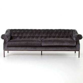 Chesterfield Sofa Couch Polster Stoff Leder Couchen Polster Garnitur