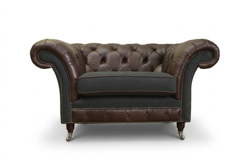 Chesterfield Sofa Couch Polster Garnitur 1,5 Sitzer Sofas Klassisch Einsitzer