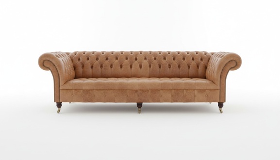 Chesterfield Sofa Leder Polster Design Luxus Couch Klassische Sofa 4 Sitzer Neu