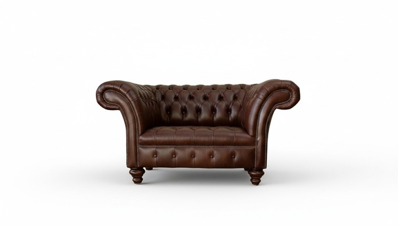 Chesterfield Sofa Wohnzimmer Sofas Couch Polster Leder Modern 1,5 Sitzer