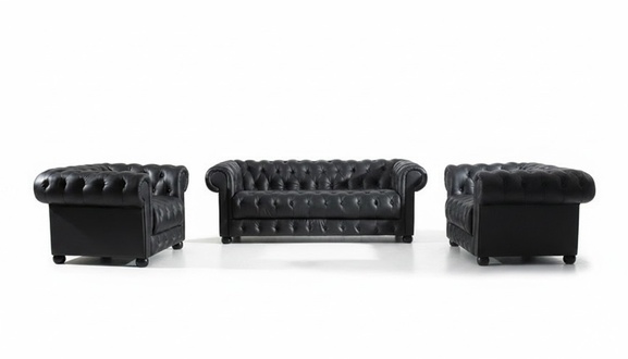 Chesterfield Sofagarnitur 311 Sitzer Design Couch Polster Sofa Garnitur Set