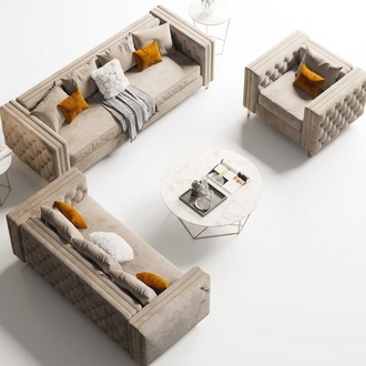 Chesterfield Sofagarnitur 321 Wohnlandschaft Relax Sitz Design Couch Sofas Samt