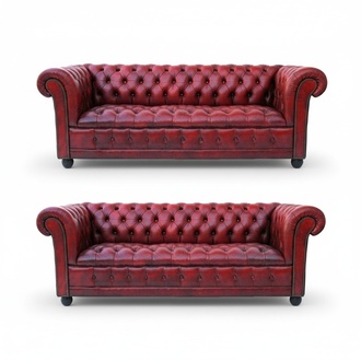 Chesterfield Sofagarnitur 3+3 Sitzer Couch Polster Garnituren