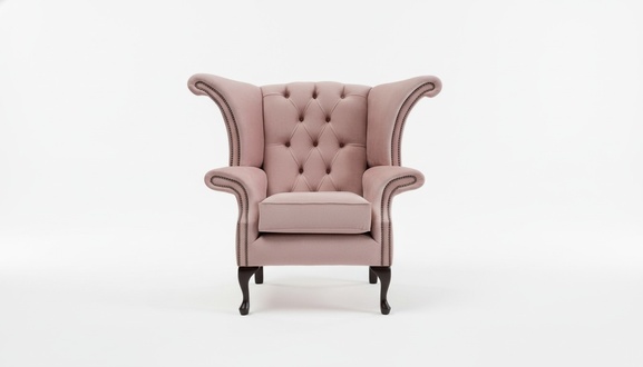 Chesterfield Textil Ohrensessel 1 Sitzer Sessel Polster Design Luxus Stoffsofas