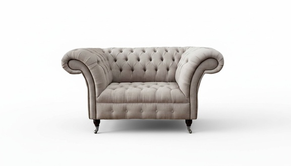 Chesterfield Textil Polster Sessel 1 Sitzer Sofas Design Luxus Stoffsofas
