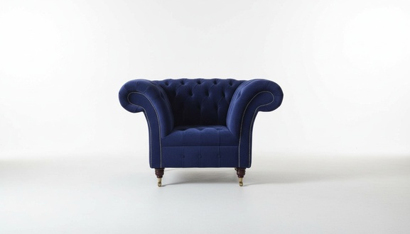 Chesterfield Textil Sessel 1 Sitzer Sofa Polster Design Luxus Modern