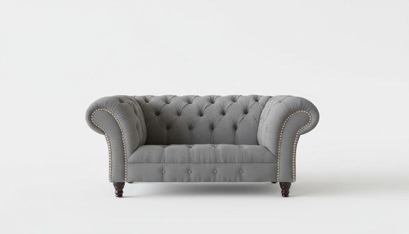 Chesterfield Textil Sofa 2-Sitzer Sofa Polster Sofas Design Luxus Stoffsofas Neu