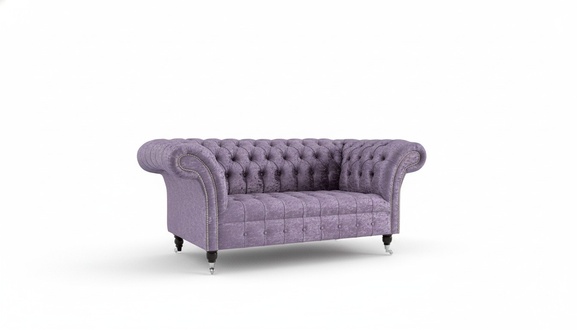 Chesterfield Textil Sofa 2 Sitzer Polster Sofas Design Luxus Couch