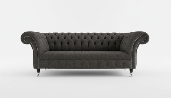 Chesterfield Textil Sofa 3-Sitzer Polstersofas Design Luxus Stoffsofas Neu