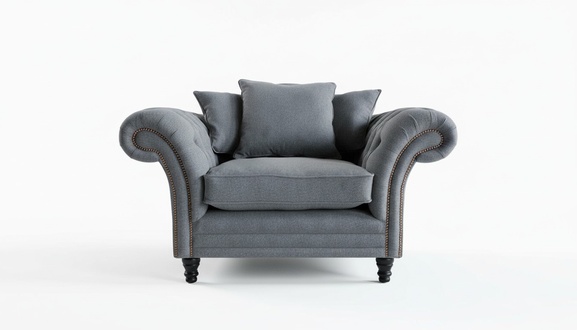 Chesterfield Textil Stoffsofas Sessel 1 Sitzer Sofa Polster Sofas Design