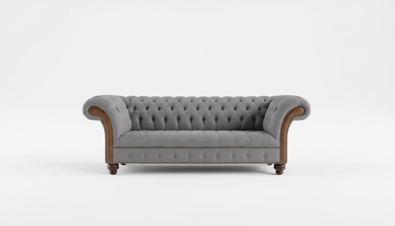 Chesterfield XXL Sofa Couch 3 Sitzer Polster Textil Stoff Couchen
