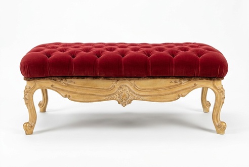 Clubhocker Wohnzimmer Möbel Stuhl Fußhocker Polster Chesterfield Klassische Neu