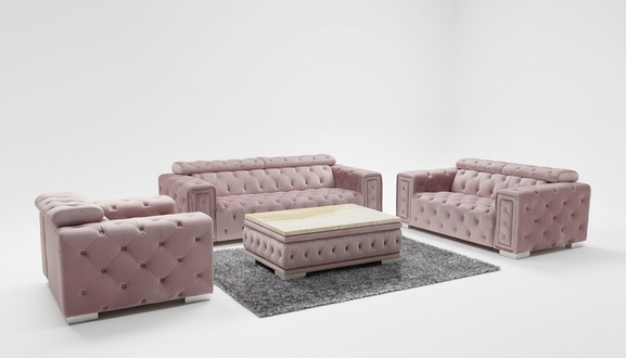 Couch Set Garnitur Polster Leder Design Chesterfield Sofagarnitur 32 Sitzer Samt