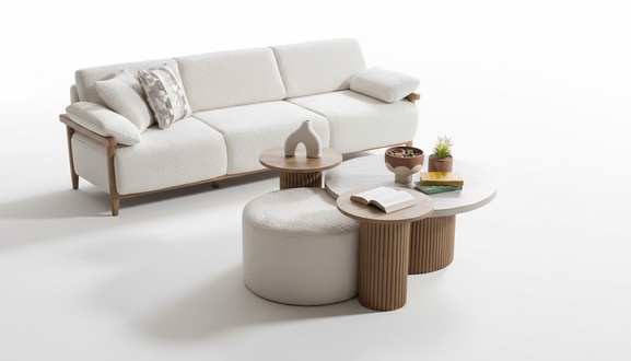Couchtisch, Beistelltisch und Hocker Gemütlichkeit im modernen Format