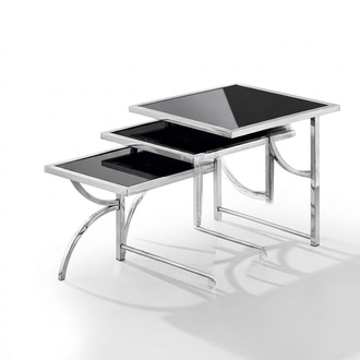 Couchtisch Edelstahl Design 3x Couchtisch Sofa Couch Zeitung Tisch