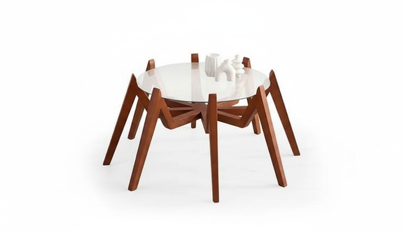 Couchtisch im modernen Stil neue hochwertige Wohnzimmermöbel aus Glas und Holz