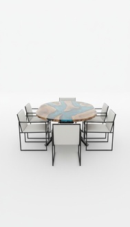 Couchtisch Modern Luxus Design Holz Braun Möbel Rund Wohnzimmer Couchtische
