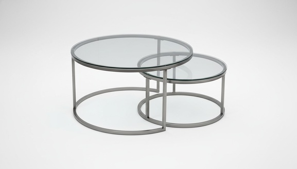 Couchtische 2 Teile Glas Tischplatte Metall goldfarbene Wohnzimmermöbel