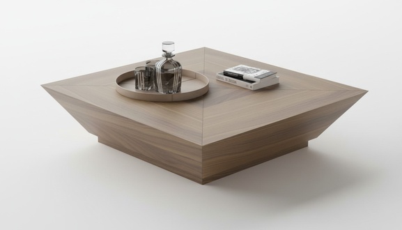 Couchtische Rechteckiger Luxus Designer Tische Walnuss Natur