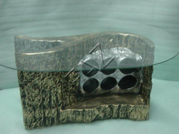 Glastisch Tische Tisch Statue Figur Tisch Beistell Sofa Wohnzimmer Designer