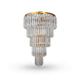 Deckenlampe Deckenleuchter Luxus Gold Kronleuchter Lüster Kristall Art