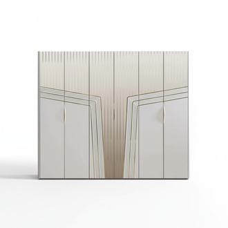 Moderner Weißer Kleiderschrank Holzschrank Schlafzimmer Luxus Möbel