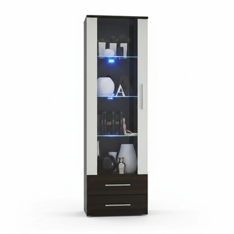 Luxus Holz Vitrine Design Schrank Braun Möbel Schrank Wohnzimmermöbel Neu