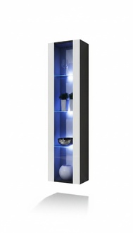 Hänge Vitrine Schwarz Wohnzimmermöbel Design Modern Schrank Luxus Holz