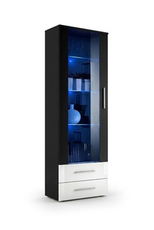 Schwarz Vitrine Einrichtung Neu Designer Möbel Hochglanz Wohnzimmer Moderne