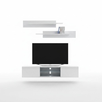 Wohnwand Komplette Set 3 tlg Wandregale ModerneTV Ständer Regale Möbel Neu