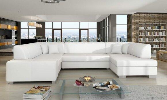 Design Ecksofa Schlafsofa Bettfunktion Couch Polster Wohnlandschaft Textil Sofas Neu Sofort