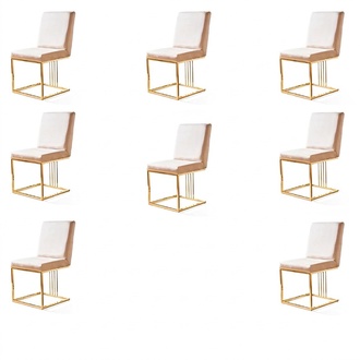 Design 8 Stühle Gruppe Set Polster Gastro Neu Esszimmer Stuhl Garnitur