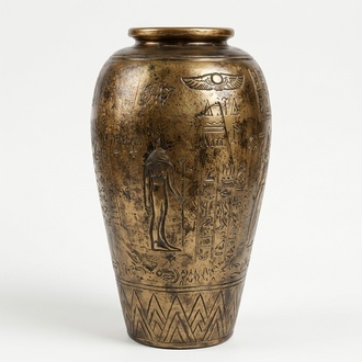 Design Ägyptische Vase Decovase Figur Statue Skulptur Figuren Skulpturen