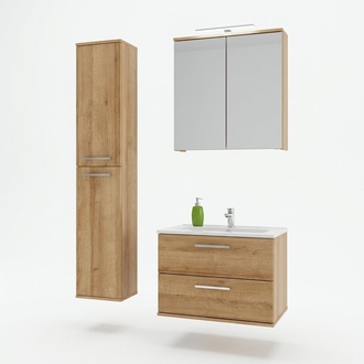 Design Badezimmer Möbel Bad 3 tlg. Set Garnitur Schrank Waschbecken