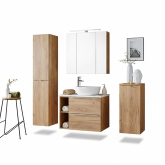 Design Badezimmer Möbel Bad 5 tlg. Set Garnitur Schrank Waschbecken