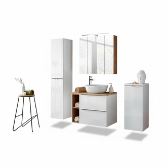Design Badezimmer Möbel Bad 5 tlg. Set Garnitur Schrank Waschbecken