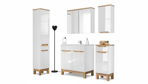 Design Badezimmer Möbel Bad Set Garnitur Schrank Waschbecken