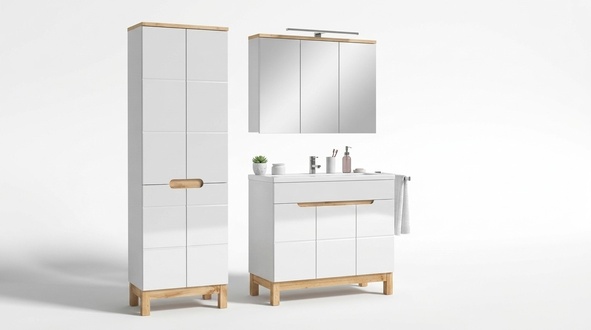 Design Badezimmer Möbel Bad Set Garnitur Schrank Waschbecken