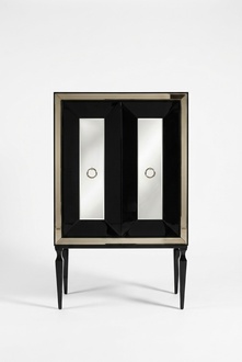 Design Barschrank Schrank Holzschrank Holz Bar Schwarz Getränke