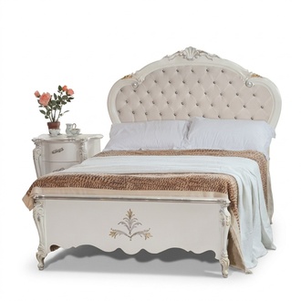 Design Bett 120x200cm Chesterfield Holzbett Betten Hotelzimmer Ehe