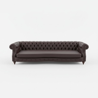Design Chesterfield Charly 3 m Braun Couch Polster Sofas Leder